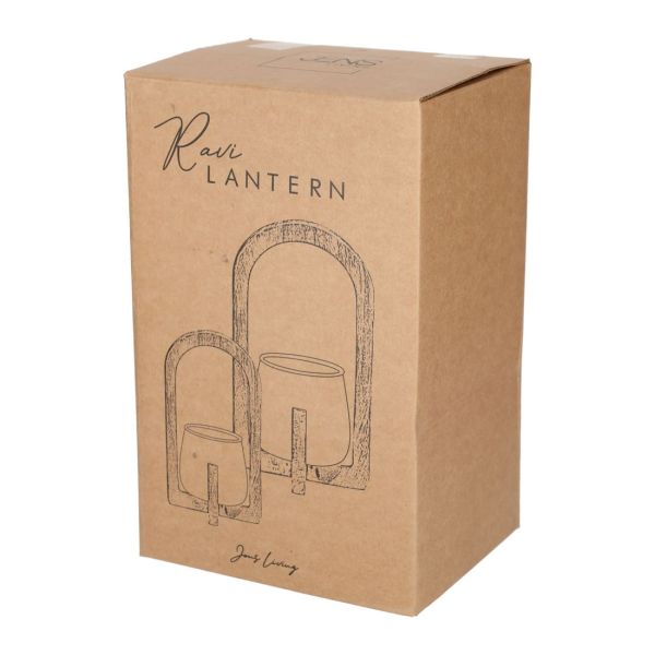 Jens Living Lantaarn Ravi Zwart Small  (25661) - Caramel (Sint-Job-in-’t-Goor)