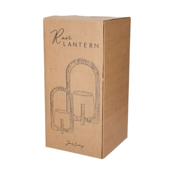 Jens Living Lantaarn Ravi Natural Large  (25664) - Caramel (Sint-Job-in-’t-Goor)