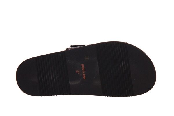 KMB Slipper Zwart  (A6163-NEGRO) - Caramel (Sint-Job-in-’t-Goor)