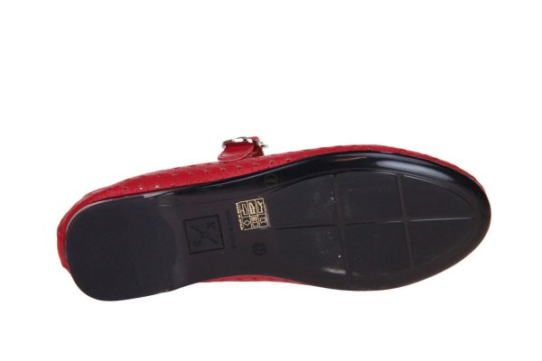 KMB Ballerina Rood  (A7642-RED) - Caramel (Sint-Job-in-’t-Goor)