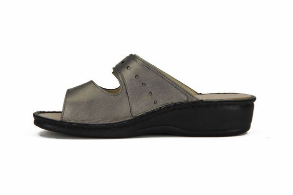 La Plume Zilverkleurige pantoffel Nappa  (738-2412R/PELTRO) - Caramel (Sint-Job-in-’t-Goor)