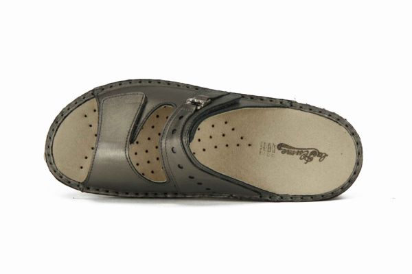 La Plume Zilverkleurige pantoffel Nappa  (738-2412R/PELTRO) - Caramel (Sint-Job-in-’t-Goor)