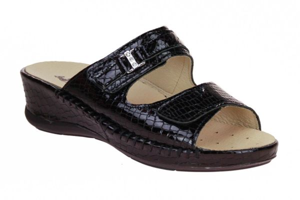 La Plume Zwarte Slipper  (738-1963R) - Caramel (Sint-Job-in-’t-Goor)