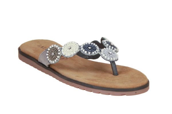 Lazamani Slipper Grijs  (75955 GREY) - Caramel (Sint-Job-in-’t-Goor)