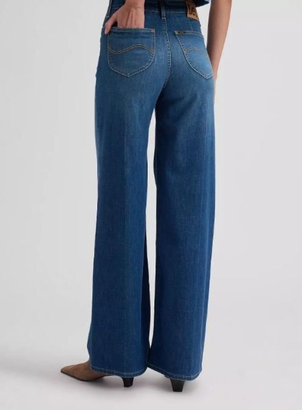 Lee Stella Wide Leg Jeans Blue Arrow 