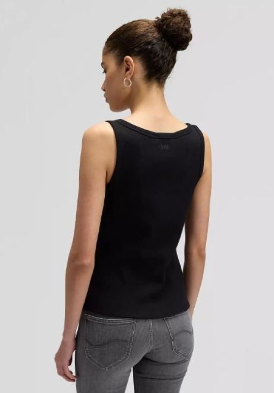 Lee Slim Rib Tank Black  (112377008 black) - Caramel (Sint-Job-in-’t-Goor)