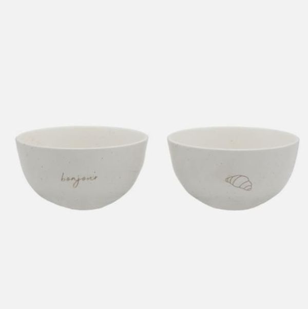 Leeff  Bowls Croissant - Bonjour, Set of 2  (26025) - Caramel (Sint-Job-in-’t-Goor)