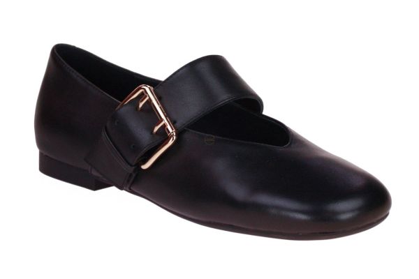 Loafer Ballerina Met Gesp Zwart  (LP257PPF25NENE) - Caramel (Sint-Job-in-’t-Goor)
