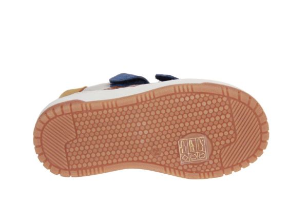 Luca Velcroschoen Offwhite-Blauw  (26101AC) - Caramel (Sint-Job-in-’t-Goor)