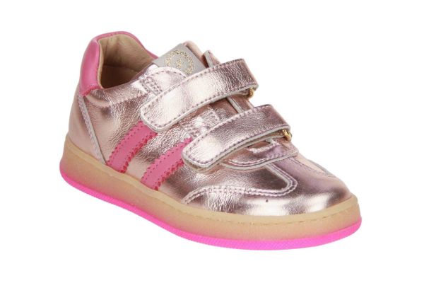 Luca Velcroschoen Metallic Roze  (26256SVC) - Caramel (Sint-Job-in-’t-Goor)