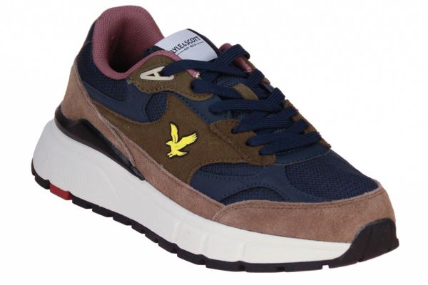 Lyle & Scott Runner 01 Kaki-Blauw Sneaker  (RUNNER01-80) - Caramel (Sint-Job-in-’t-Goor)