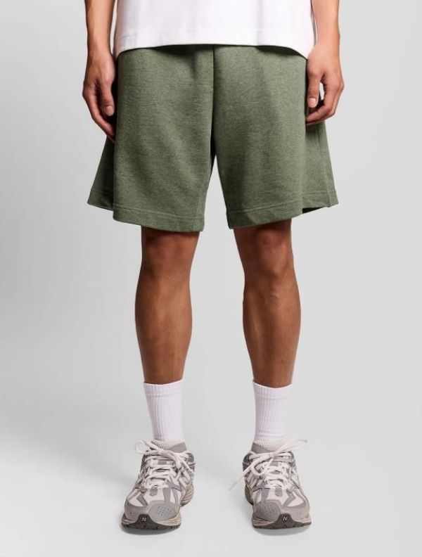 Lyle & Scott Cotton Marl Sweat Shorts Khaki Tri Melange  (ML2479V-Y178) - Caramel (Sint-Job-in-’t-Goor)