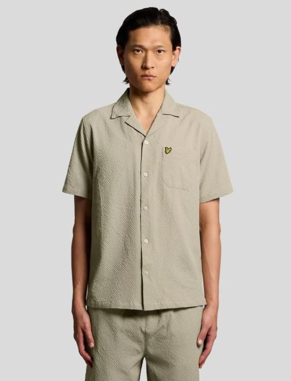 Lyle & Scott Crinkle Resort Shirt Savona Clay  (SW2409V-Y55) - Caramel (Sint-Job-in-’t-Goor)