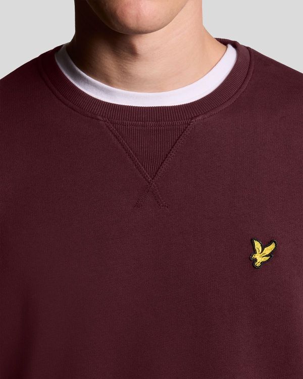 Lyle & Scott Crew Neck Sweatshirt Burgundy  (ML424VOG-Z562) - Caramel (Sint-Job-in-’t-Goor)