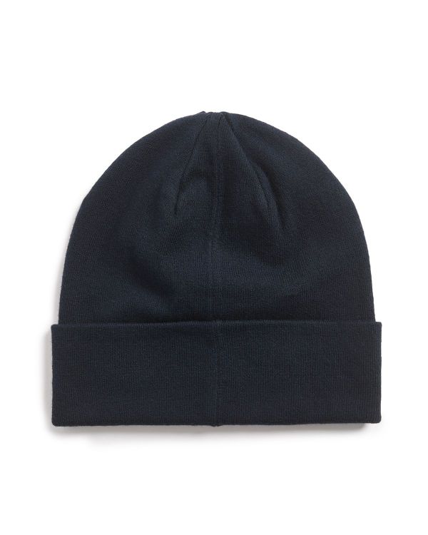 Lyle & Scott Cotton Merino Beanie Dark Navy  (HE2313A-Z271) - Caramel (Sint-Job-in-’t-Goor)