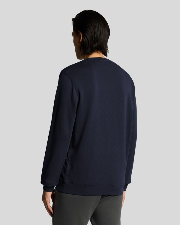 Lyle & Scott Superfine Crew Neck Sweatshirt Dark Navy  (ML2255TON-Z271) - Caramel (Sint-Job-in-’t-Goor)