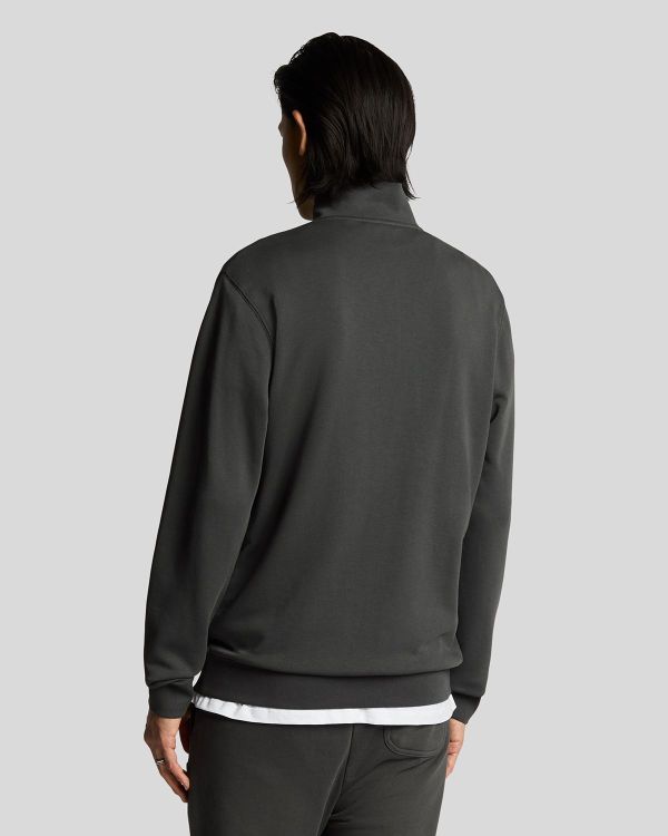 Lyle & Scott Superfine Quarter Zip Sweatshirt Gunmetal  (ML2258TON-W635) - Caramel (Sint-Job-in-’t-Goor)