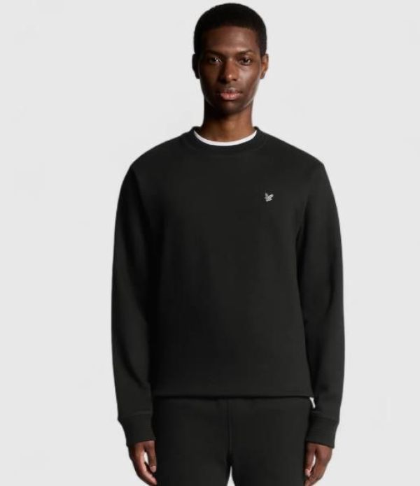 Lyle & Scott Diagonal Weave Crew Neck Sweatshirt Black  (ML2353V-W835) - Caramel (Sint-Job-in-’t-Goor)