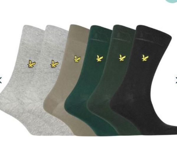 Lyle & Scott Timothy 6 Pack Mixed Dress Socks Climbing  (SK-BOX-009/5755) - Caramel (Sint-Job-in-’t-Goor)