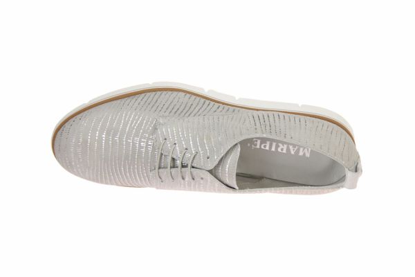 Maripé Wit-grijze Veterschoen  (20582zilver) - Caramel (Sint-Job-in-’t-Goor)