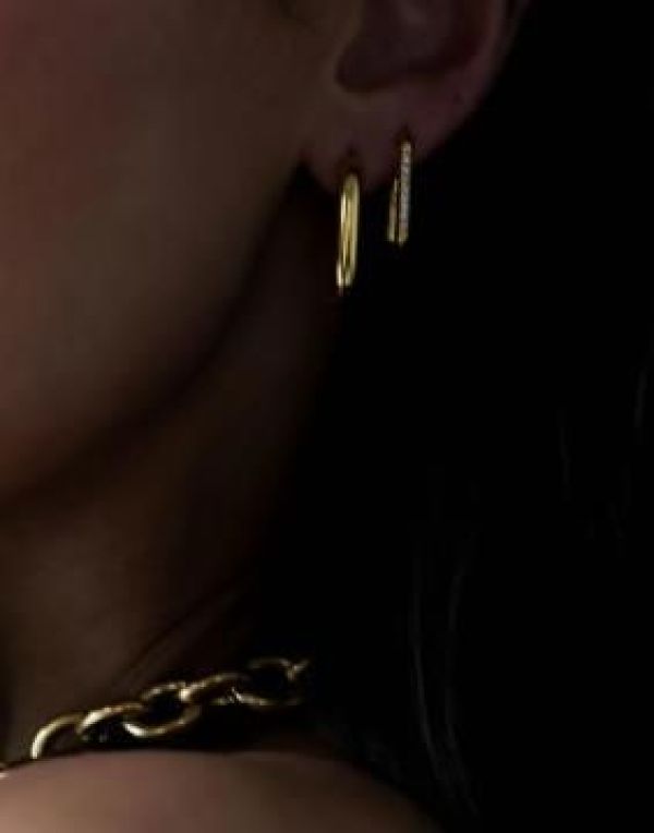 Masté Antwerp Lou Oorbellen Goud  (LOU G) - Caramel (Sint-Job-in-’t-Goor)