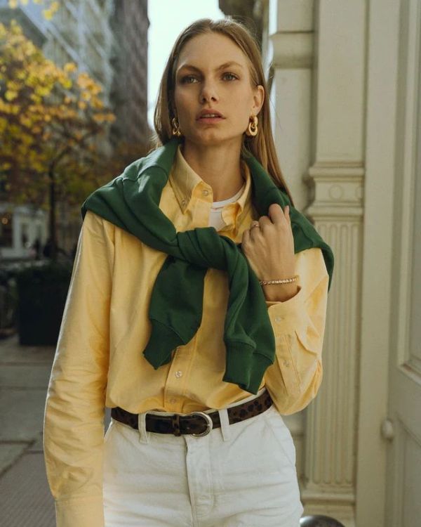 Mercer The Oxford Shirt Yellow  (AP261008-200) - Caramel (Sint-Job-in-’t-Goor)