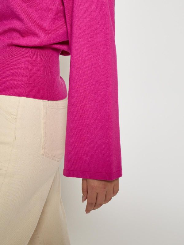 Minus Kamma Knit Pullover Rose Violet  (MI6888-0474 Rose Violet) - Caramel (Sint-Job-in-’t-Goor)