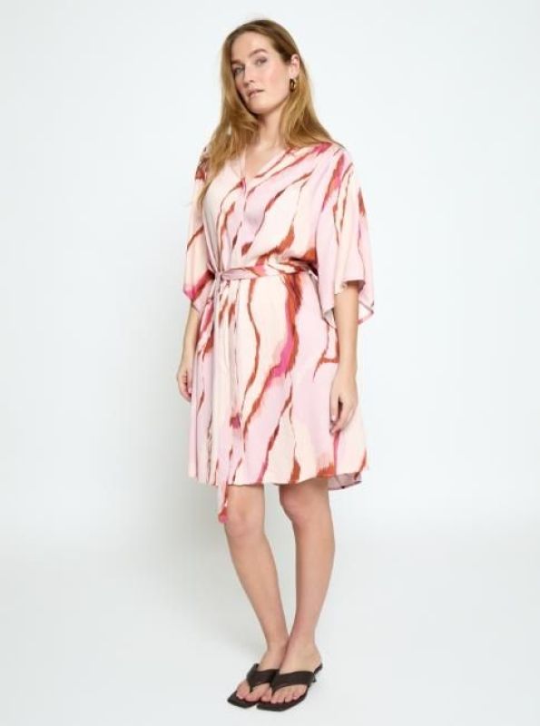 Minus Luana Short Dress Desert Coral Pink  (MI7027-4652P) - Caramel (Sint-Job-in-’t-Goor)