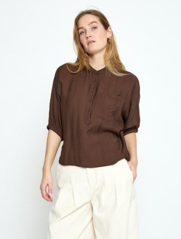 Minus Barbara Blouse Chestnut  (MI7040-5065) - Caramel (Sint-Job-in-’t-Goor)