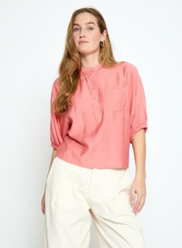 Minus Barbara Blouse Desert Coral  (MI7040-4652 Desert Coral) - Caramel (Sint-Job-in-’t-Goor)