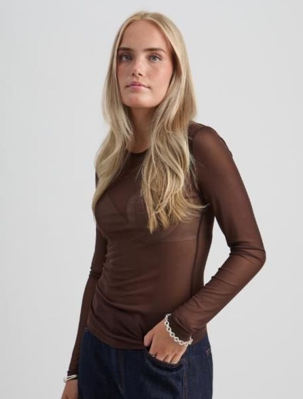Minus Dajana Long Sleeve Top Tiramisu  (MI6925-3681) - Caramel (Sint-Job-in-’t-Goor)