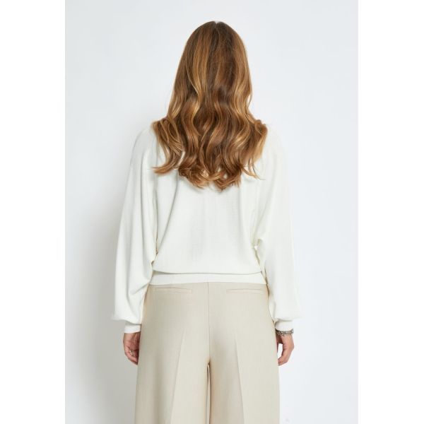 Minus Dana Bat Sleeve Knit Pullover Broken White  (mi6280-220) - Caramel (Sint-Job-in-’t-Goor)