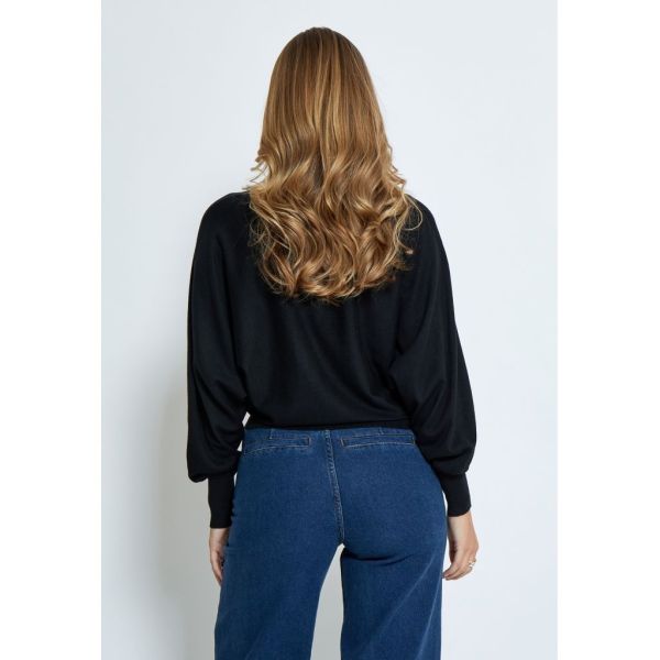 Minus Dana Bat Sleeve Knit Pullover Black  (mi6280-100) - Caramel (Sint-Job-in-’t-Goor)