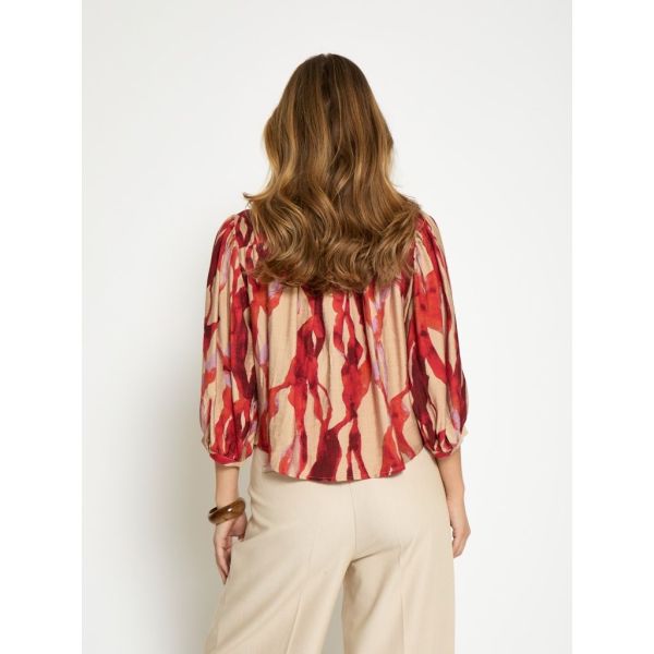 Minus Rikki Shirt Grenadine Print  (MI6666-4071P) - Caramel (Sint-Job-in-’t-Goor)