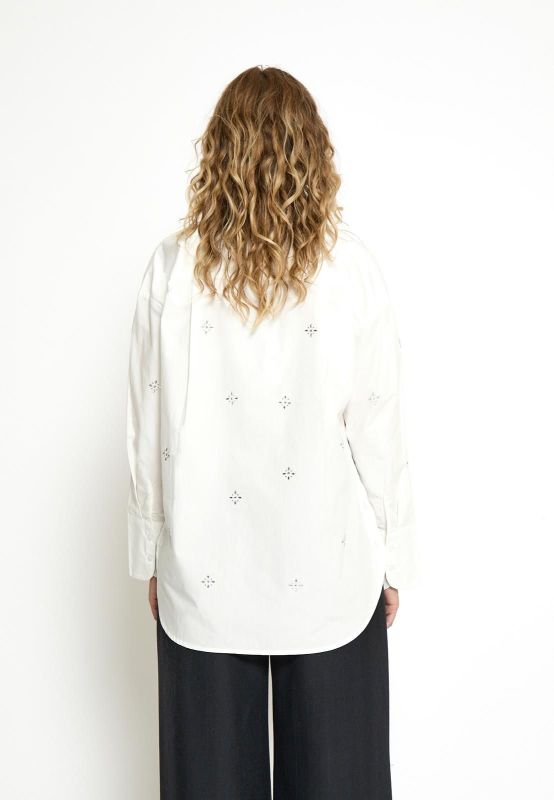 Minus Lumi shirt Cloud Dancer  (MI6844-235) - Caramel (Sint-Job-in-’t-Goor)