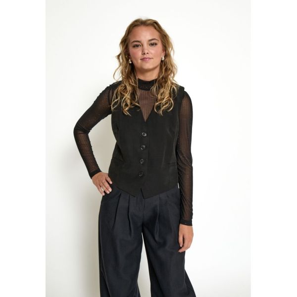 Minus Enaja Long Sleeve Top Black  (MI6864-100) - Caramel (Sint-Job-in-’t-Goor)