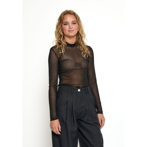 Minus Enaja Long Sleeve Top Black  (MI6864-100) - Caramel (Sint-Job-in-’t-Goor)