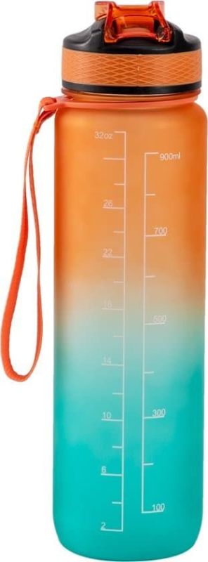 Motivai Motivatie Waterfles 1L Oranje/Turquoise  (waterfles oranje/turquoise) - Caramel (Sint-Job-in-’t-Goor)