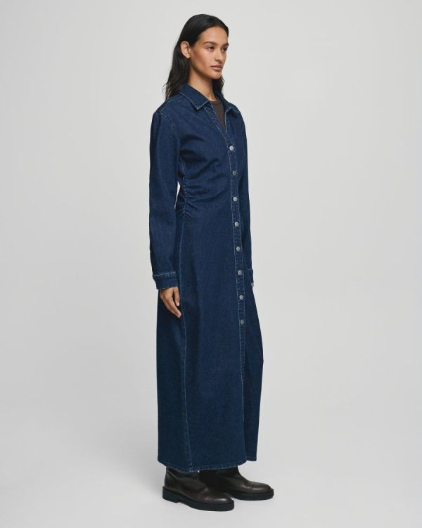 MSCH Mow Shirt Dress Dark Blue Wash  (19504 DARK BLUE WASH) - Caramel (Sint-Job-in-’t-Goor)