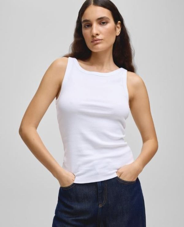 MSCH Gubbe Rasmia SL Top Bright White  (19277 BRIGHT WHITE) - Caramel (Sint-Job-in-’t-Goor)