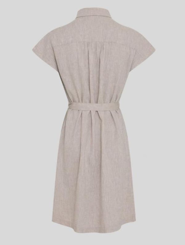 MSCH Viana Ginia SS Shirt Dress Sand Melange  (19652 SAND MELANGE) - Caramel (Sint-Job-in-’t-Goor)