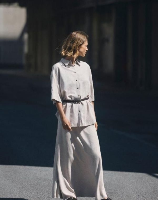 MSCH Viana Ginia 3/4 Shirt Sand Melange  (19654 SAND MELANGE) - Caramel (Sint-Job-in-’t-Goor)