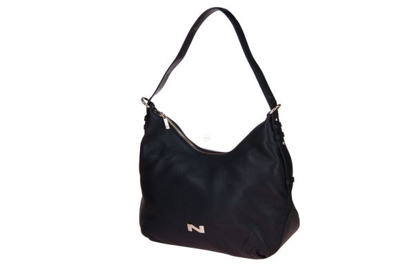 Nathan Baume Carrie Smooth Leather Zipped Shoulderbag Black  (N262-31-01/G006 BLACK) - Caramel (Sint-Job-in-’t-Goor)