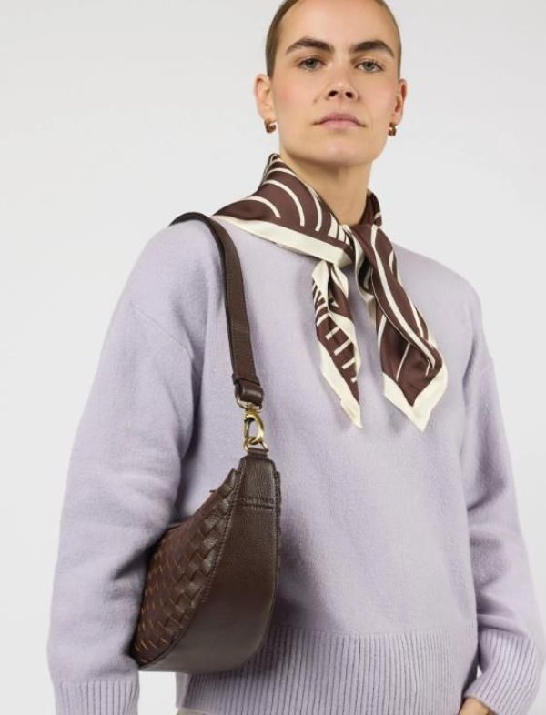 O My Bag Leo Midi Chocolate Woven Soft Grain Leather  (OMB-E174CHW) - Caramel (Sint-Job-in-’t-Goor)