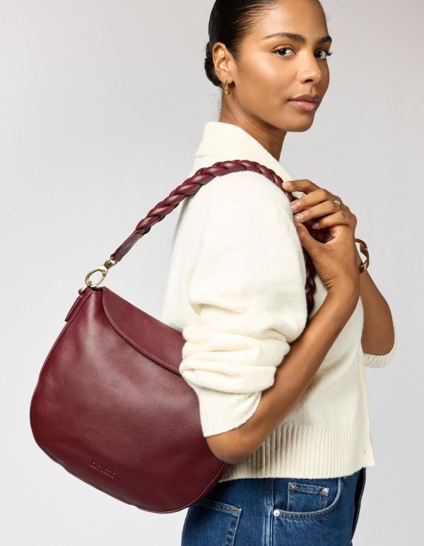 O My Bag Lana Dark Cherry Soft Grain  (OMB-E191D) - Caramel (Sint-Job-in-’t-Goor)