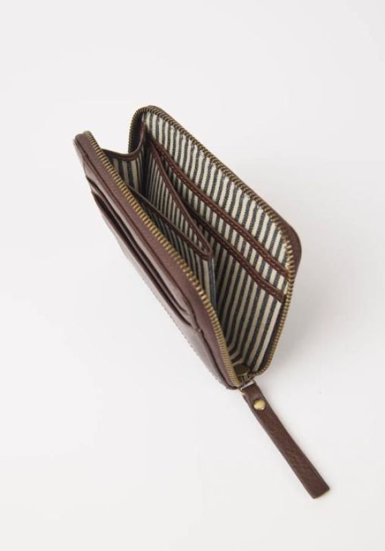 O My Bag Robbie Wallet Chocolate Soft Grain Leather  (OMB-E192CH) - Caramel (Sint-Job-in-’t-Goor)