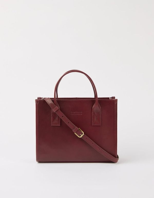 O My Bag Jackie Midi + Leather Strap Dark Cherry Classic Leather  (OMB-E194DV1) - Caramel (Sint-Job-in-’t-Goor)