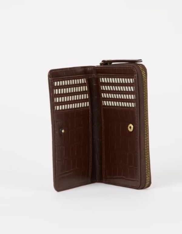 O My Bag Jett Wallet Chocolate Croco Leather  (OMB-E203CHI) - Caramel (Sint-Job-in-’t-Goor)