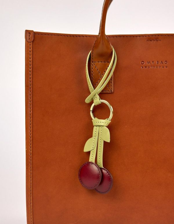 O My Bag Cherry Bag Charm Ruby Classic Leather  (OMB-E210XV) - Caramel (Sint-Job-in-’t-Goor)