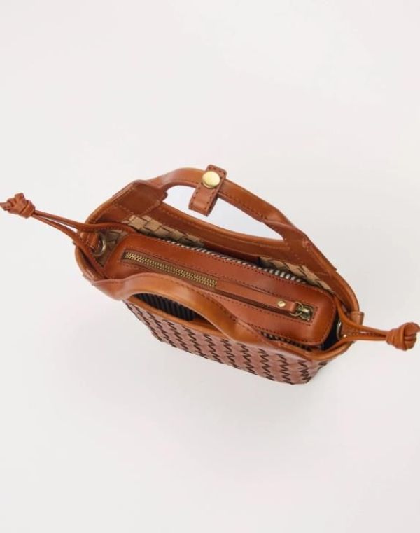 O My Bag Mara Mini Classic Woven Cognac  (OMB-E224BVW) - Caramel (Sint-Job-in-’t-Goor)